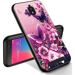 ryuithdjp for blu view 2 phone case 5534 b130dl butterflies purple design phone case for blu view 2 case tpu stylish protective cover