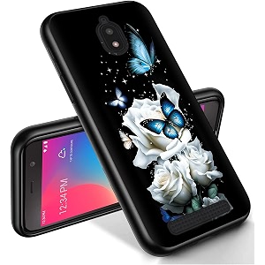 ryuithdjp for blu view 2 phone case 5534 b130dl roses butterflies design phone case for blu view 2 case tpu stylish protective cover