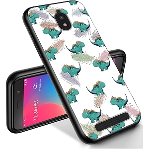 ryuithdjp for blu view 2 phone case 5534 b130dl dinosaur leaves design phone case for blu view 2 case tpu stylish protective cover