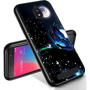 ryuithdjp for blu view 2 phone case 5534 b130dl moon butterfly design phone case for blu view 2 case tpu stylish protective cover
