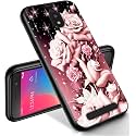 RYUITHDJP for Blu View 2 Phone Case 5.5" (B130DL) Roses Girl Design, Phone Case for Blu View 2 Case TPU Stylish Protective Cover