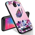 RYUITHDJP for Blu View 2 Phone Case 5.5" (B130DL) Butterflies Women Design, Phone Case for Blu View 2 Case TPU Stylish Protective Cover