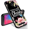 RYUITHDJP for Blu View 2 Phone Case 5.5" (B130DL) Christian Flowers Design, Phone Case for Blu View 2 Case TPU Stylish Protective Cover
