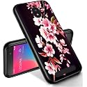 RYUITHDJP for Blu View 2 Phone Case 5.5" (B130DL) Cherry Blossom Design, Phone Case for Blu View 2 Case TPU Stylish Protective Cover