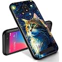 RYUITHDJP for Blu View 2 Phone Case 5.5" (B130DL) Cat Design, Phone Case for Blu View 2 Case TPU Stylish Protective Cover