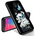 RYUITHDJP for Blu View 2 Phone Case 5.5" (B130DL) Roses Butterflies Design, Phone Case for Blu View 2 Case TPU Stylish Protective Cover