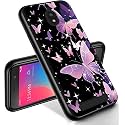 RYUITHDJP for Blu View 2 Phone Case 5.5" (B130DL) Butterflies Design, Phone Case for Blu View 2 Case TPU Stylish Protective Cover