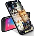 RYUITHDJP for Blu View 2 Phone Case 5.5" (B130DL) Cute Cats Design, Phone Case for Blu View 2 Case TPU Stylish Protective Cover