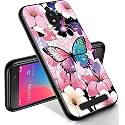 RYUITHDJP for Blu View 2 Phone Case 5.5" (B130DL) Butterfly Pastel Design, Phone Case for Blu View 2 Case TPU Stylish Protective Cover