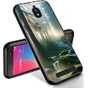 RYUITHDJP for Blu View 2 Phone Case 5.5" (B130DL) Forest Design, Phone Case for Blu View 2 Case TPU Stylish Protective Cover