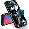 RYUITHDJP for Blu View 2 Phone Case 5.5" (B130DL) Wolf Night Design, Phone Case for Blu View 2 Case TPU Stylish Protective Cover