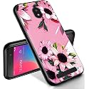 RYUITHDJP for Blu View 2 Phone Case 5.5" (B130DL) Flowers Pastel Design, Phone Case for Blu View 2 Case TPU Stylish Protective Cover