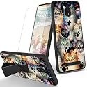 RYUITHDJP for Blu View 2 Phone Case (B130DL) Cat Paw Theme with Screen Protector Detachable Stand Phone Case for Blu View 2 Case Soft TPU Stylish Protective Cover
