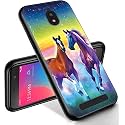 RYUITHDJP for Blu View 2 Phone Case 5.5" (B130DL) Horse Design, Phone Case for Blu View 2 Case TPU Stylish Protective Cover