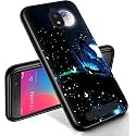 RYUITHDJP for Blu View 2 Phone Case 5.5" (B130DL) Moon Butterfly Design, Phone Case for Blu View 2 Case TPU Stylish Protective Cover