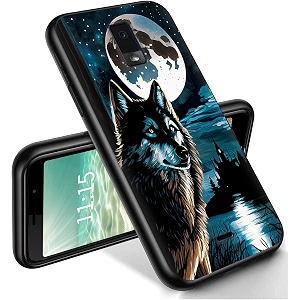 ryuithdjp for blu view 3 phone case 634b140dl wolf night design phone case for blu view 3 case tpu stylish protective cover