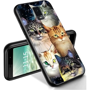 ryuithdjp for blu view 3 phone case 634b140dl cute cats design phone case for blu view 3 case tpu stylish protective cover