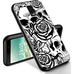 ryuithdjp for blu view 3 phone case 634b140dl roses skull design phone case for blu view 3 case tpu stylish protective cover