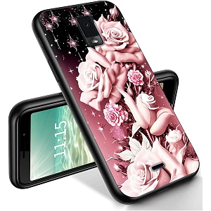 ryuithdjp for blu view 3 phone case 634b140dl roses girl design phone case for blu view 3 case tpu stylish protective cover