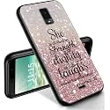 RYUITHDJP for Blu View 3 Phone Case 6"(B140DL) Quote Shiny Design, Phone Case for Blu View 3 Case TPU Stylish Protective Cover