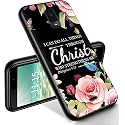 RYUITHDJP for Blu View 3 Phone Case 6"(B140DL) Christian Flowers Design, Phone Case for Blu View 3 Case TPU Stylish Protective Cover
