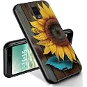 RYUITHDJP for Blu View 3 Phone Case 6"(B140DL) Sunflower Quote Design, Phone Case for Blu View 3 Case TPU Stylish Protective Cover