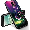 RYUITHDJP for Blu View 3 Phone Case 6"(B140DL) Butterflies Night Design, Phone Case for Blu View 3 Case TPU Stylish Protective Cover