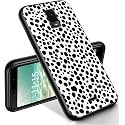 RYUITHDJP for Blu View 3 Phone Case 6"(B140DL) Black White Spot Design, Phone Case for Blu View 3 Case TPU Stylish Protective Cover