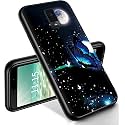 RYUITHDJP for Blu View 3 Phone Case 6"(B140DL) Moon Butterfly Design, Phone Case for Blu View 3 Case TPU Stylish Protective Cover