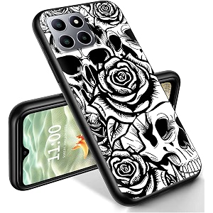 ryuithdjp for celero 5g plus phone case 734 roses skull design phone case for boost mobile celero 5g case tpu stylish protective cover