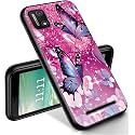 RYUITHDJP for Clound Mobile Stratus C7 Phone Case 5.5" Butterflies Bling Design, Phone Case for Clound Mobile Stratus C7 Case TPU Stylish Protective Cover