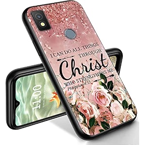 ryuithdjp for cricket icon 4 phone case 6534 christian bling design phone case for cricket icon 4 case tpu stylish protective cover