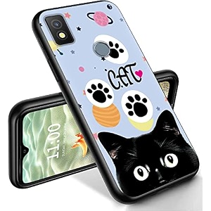 ryuithdjp for cricket icon 4 phone case 6534 cat cute design phone case for cricket icon 4 case tpu stylish protective cover