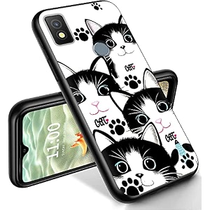 ryuithdjp for cricket icon 4 phone case 6534 cats design phone case for cricket icon 4 case tpu stylish protective cover