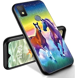 ryuithdjp for cricket icon 4 phone case 6534 horse design phone case for cricket icon 4 case tpu stylish protective cover