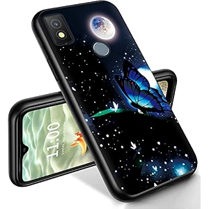 ryuithdjp for cricket icon 4 phone case 6534 moon butterfly design phone case for cricket icon 4 case tpu stylish protective cover