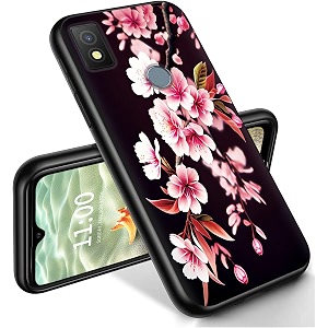 ryuithdjp for cricket icon 4 phone case 6534 cherry blossom design phone case for cricket icon 4 case tpu stylish protective cover