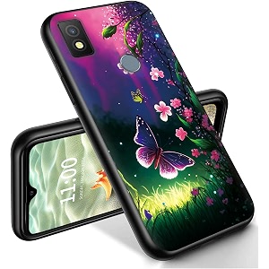 ryuithdjp for cricket icon 4 phone case 6534 butterflies night design phone case for cricket icon 4 case tpu stylish protective cover