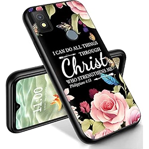 ryuithdjp for cricket icon 4 phone case 6534 christian flowers design phone case for cricket icon 4 case tpu stylish protective cover