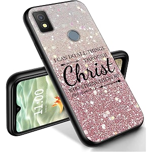 ryuithdjp for cricket icon 4 phone case 6534 shiny quote design phone case for cricket icon 4 case tpu stylish protective cover
