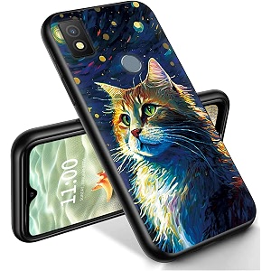 ryuithdjp for cricket icon 4 phone case 6534 cat design phone case for cricket icon 4 case tpu stylish protective cover