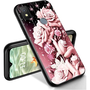 ryuithdjp for cricket icon 4 phone case 6534 roses girl design phone case for cricket icon 4 case tpu stylish protective cover