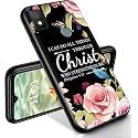 RYUITHDJP for Cricket Icon 4 Phone Case 6.5" Christian Flowers Design, Phone Case for Cricket Icon 4 Case TPU Stylish Protective Cover