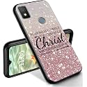 RYUITHDJP for Cricket Icon 4 Phone Case 6.5" Shiny Quote Design, Phone Case for Cricket Icon 4 Case TPU Stylish Protective Cover