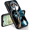 RYUITHDJP for Cricket Icon 4 Phone Case 6.5" Wolf Night Design, Phone Case for Cricket Icon 4 Case TPU Stylish Protective Cover