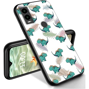 ryuithdjp for cricket innovate e 5g phone case 6634 dinosaur leaves design phone case for cricket innovate e 5g case tpu stylish protective cover