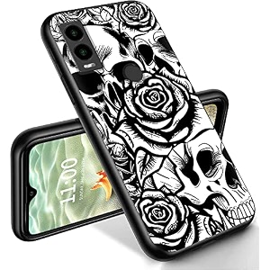 ryuithdjp for cricket innovate e 5g phone case 6634 roses skull design phone case for cricket innovate e 5g case tpu stylish protective cover