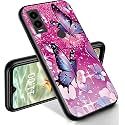 RYUITHDJP for Cricket Innovate E 5G Phone Case 6.6" Butterflies Purple Design, Phone Case for Cricket Innovate E 5G Case TPU Stylish Protective Cover
