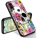 RYUITHDJP for Cricket Innovate E 5G Phone Case 6.6" Flowers Skull Design, Phone Case for Cricket Innovate E 5G Case TPU Stylish Protective Cover