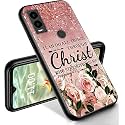 RYUITHDJP for Cricket Innovate E 5G Phone Case 6.6" Christian Bling Design, Phone Case for Cricket Innovate E 5G Case TPU Stylish Protective Cover